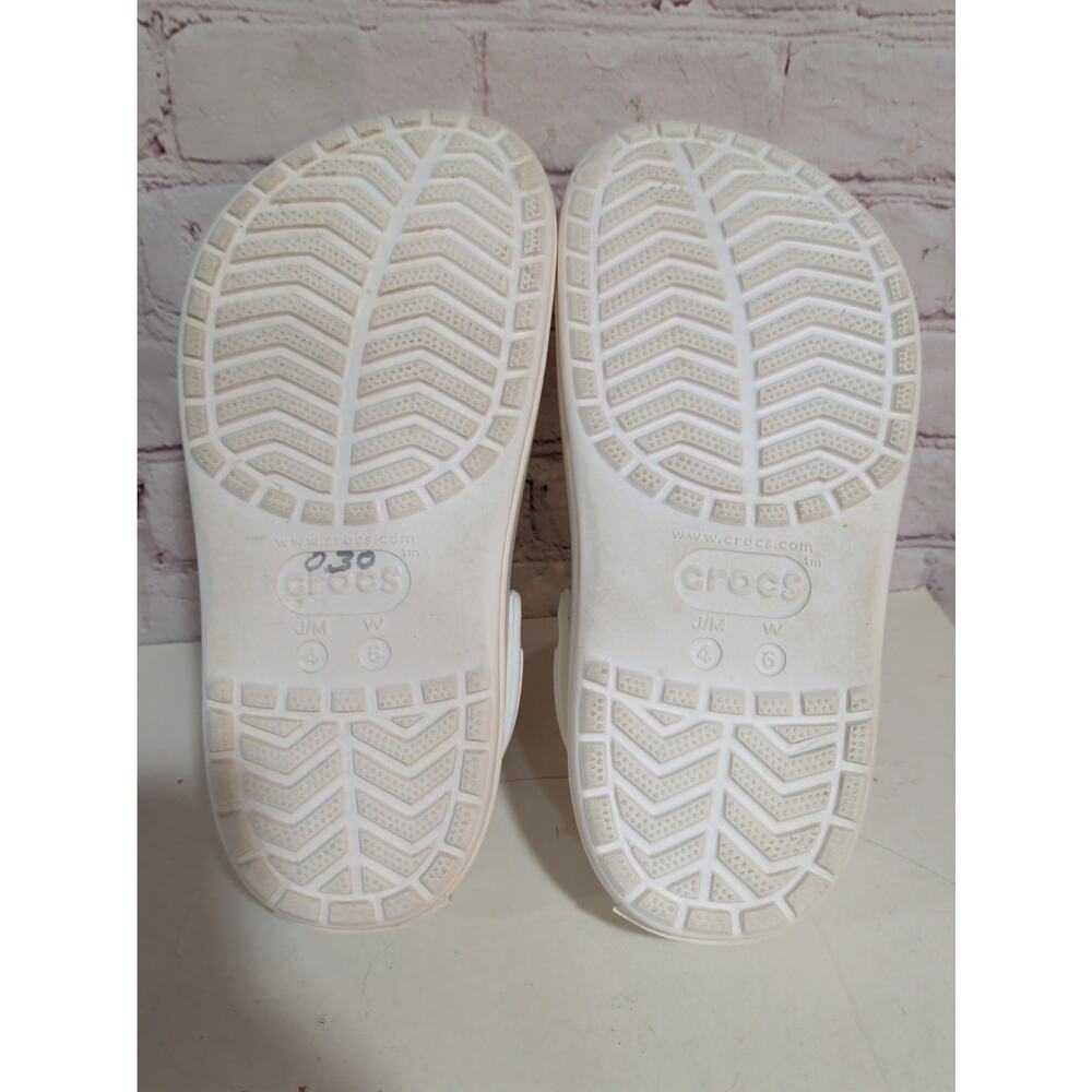 Crocs Crocband Platform Clogs White Teal Stripe Women's Size 6 / Junior 4 - Picture 5 of 10
